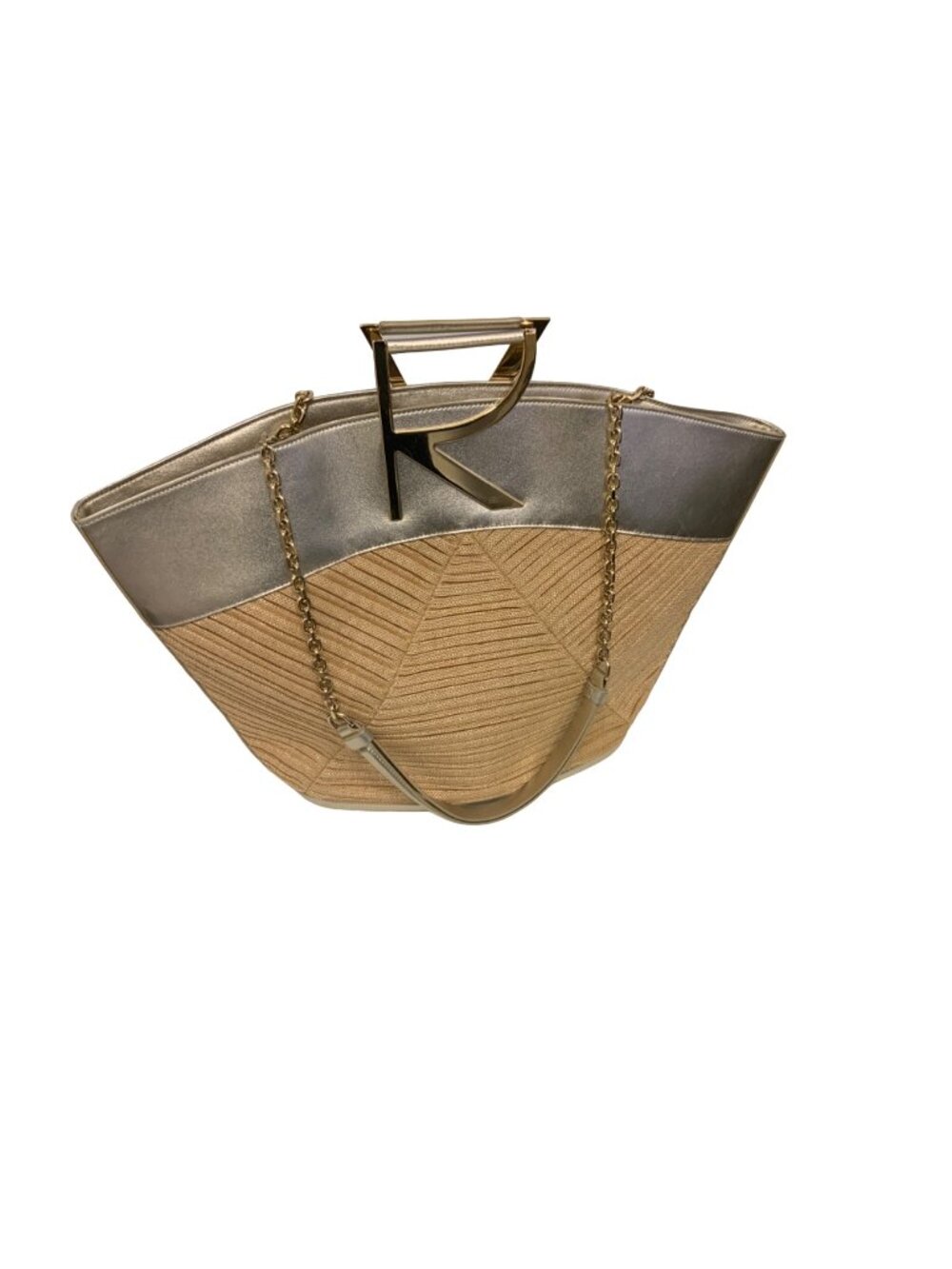 Roger Vivier Viv A La Plage Plissé Tote Bag